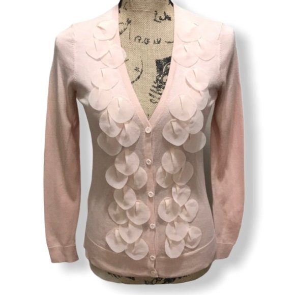 {LOFT} NWT Peach Button Down Decorative Cardigan - Picture 1 of 9